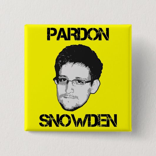 Pardon Snowden Button (Voorkant)