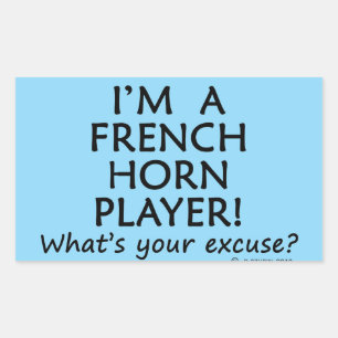 Pardon voor Horn Player Rechthoekige Sticker