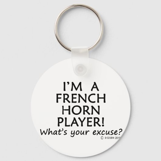 Pardon voor Horn Player Sleutelhanger (Voorkant)