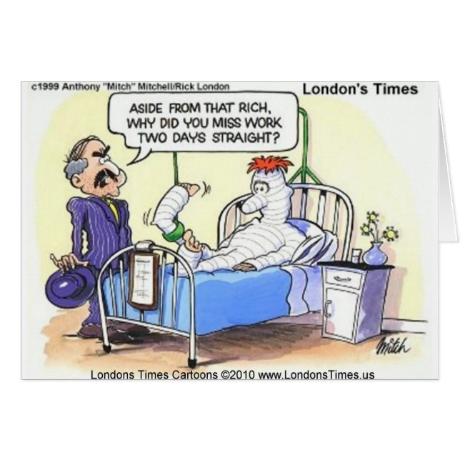 Pardon voor Miss Work Funny T - shirts Kaarten & c (Voorkant Horizontaal)