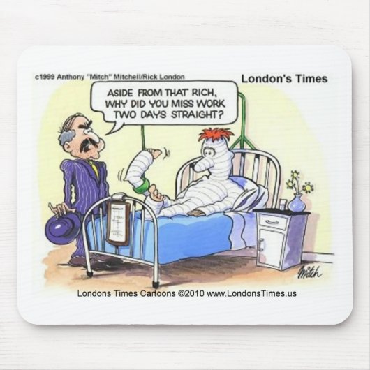 Pardon voor Miss Work Funny T - shirts Kaarten & c Muismat (Voorkant)