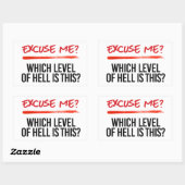 Pardon, welk niveau is dit? rechthoekige sticker (Vel)