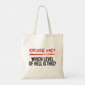 Pardon, welk niveau is dit? tote bag (Achterkant)