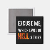 Pardon, welk niveau van de hel is dit? magneet (Voorkant / Achterkant)