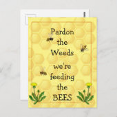 Pardon wieds Fun Garden Quote Metal P Briefkaart (Voorkant / Achterkant)