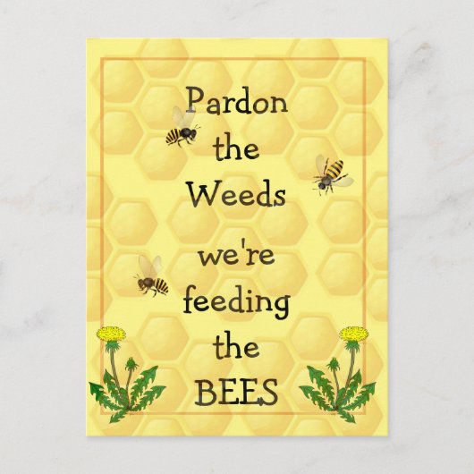 Pardon wieds Fun Garden Quote Metal P Briefkaart (Voorkant)