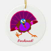 Pardoned Turkey X-mas Ornament (Voorkant)
