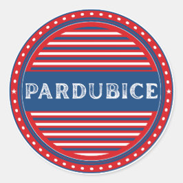 Pardubice City Pride Embleem – Tsjechische identit Ronde Sticker
