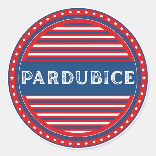 Pardubice City Pride Emblem – Czech Identity Ronde Sticker (Voorkant)