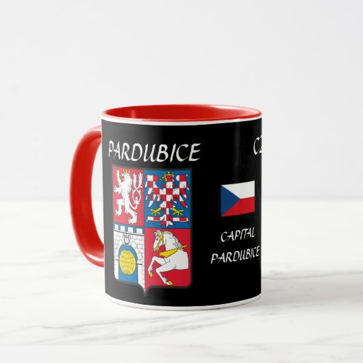 Pardubice Tsjechië Crest Mok (Voorkant links)