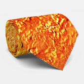 Parede defeituosa com textura amarela e laranja stropdas (Opgerold)