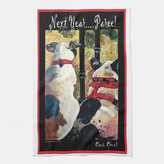 Paree Pups Kitchen Towel Theedoek (Verticaal)