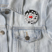 Pareja de corazones enamorados ronde button 5,7 cm (In situ)