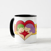 Pareja de enamorados mok (Voorkant links)