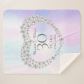 Parel 30e huwelijksjubileum Chic Elegant Sherpa Deken (Voorkant (horizontaal))