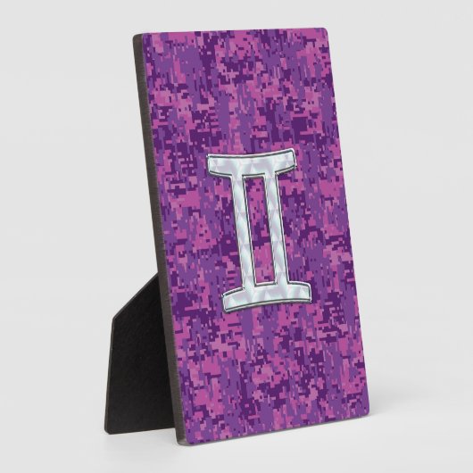 Parel Als Gemini Sterrenbeeld op Digitale Camo Fotoplaat (Zijkant)