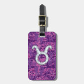 Parel Als Stier Dierenriem Symbool op Digitale Cam Bagagelabel (Voorkant verticaal)