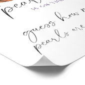 parel baby shower Raad eens hoeveel parels Poster (Hoek)