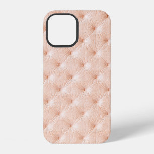 Parel beige lederen textuur iPhone 12 hoesje