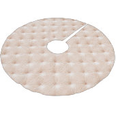 Parel beige leer: Chesterfield stijl textuur. Kerstboom Rok (Gekanteld)