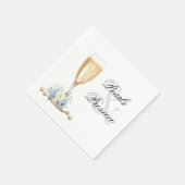 Parel Blauwe Hortensia Papieren Servetten (Hoek)