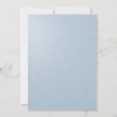 Parel Blauwe Luxe Romantische Bruiloft Kaart (Achterkant)