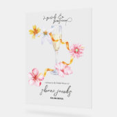 Parel, Bloemblaadjes & Prosecco | Bloemblaadjes We Acryl Bord (Hoek)