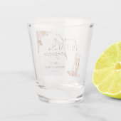 Parel Bloemen & Prosecco Bloemig Bruidsdiner Shot Glas (Achterkant)