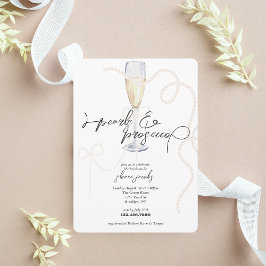 Parel, Bloemen + Prosecco | Parel Bruidsmeisjesfee Kaart