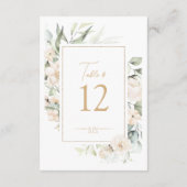 Parel Blush Bloemen Elegantie Tafel Nummer ID989 Kaart (Achterkant)