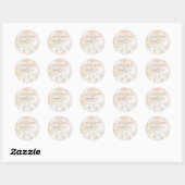 Parel Bruidsbruiloft Bedankt Ronde Sticker (Vel)
