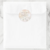 Parel Bruidsbruiloft Bedankt Ronde Sticker (Tas)