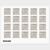 Parel Bruidsdouche Vierkante Sticker (Vel)