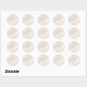 Parel Bruidsfeest Dank Je Ronde Sticker (Vel)