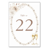 Parel Bruiloftsfeest Kaart (Achterkant)