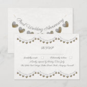 Parel bunting 30e bruiloft Jubileum RSVP Kaartje (Voorkant / Achterkant)