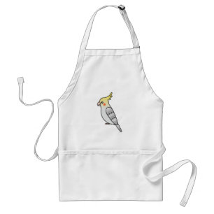 Parel Cartoon Cockatiel Papegaai Vogel Standaard Schort