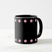 Parel Cocoa & Coffee Mok (Zwart & Roze) (Voorkant rechts)