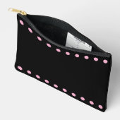 Parel Cosmetische Tas (Zwart & Roze) (Open)