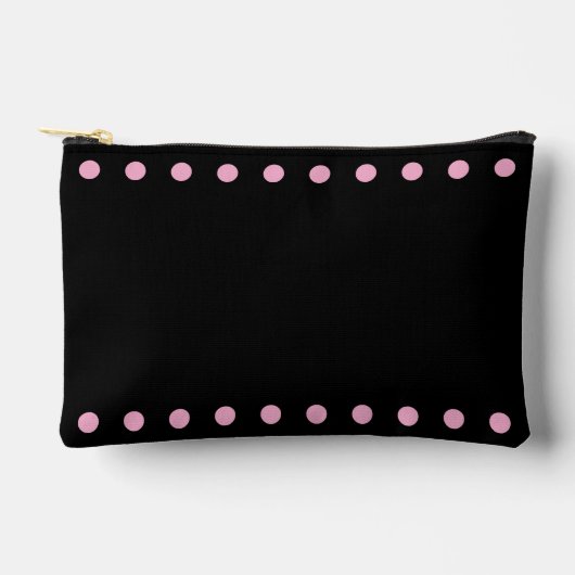 Parel Cosmetische Tas (Zwart & Roze) (Voorkant)