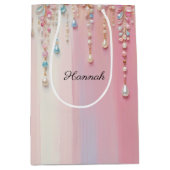 Parel Dangles en Pastel Stripes Medium Cadeauzakje (Voorkant)
