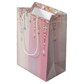 Parel Dangles en Pastel Stripes Medium Cadeauzakje (Achterkant Gekanteld)