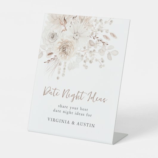 Parel Datum Avond Voetstuk Bord Reclamebord Met Voetstuk (Voorkant)