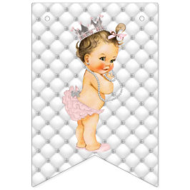 Parel Diamanten Prinses Kroon Baby Meisje Glam Vlaggetjes