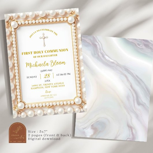 Parel Eerste Heilige Communie Kaart