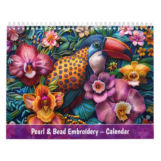 Parel- en kralenborduurwerk – Kalender (Hoes)
