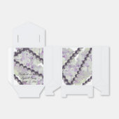 Parel- en Mauve Hydrangea Favor Box Bedankdoosjes (Uitgevouwen)