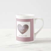 Parel en paarse bruiloft of jubileum geschenk cup porselein kop (Rechts)