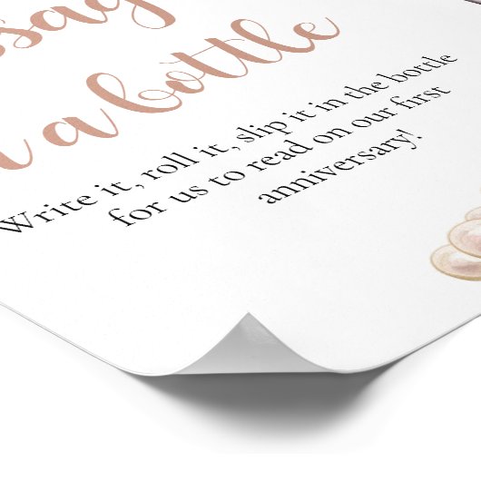 Parel- en Prosecco Bericht In Eén Fles Bordspel Poster (Hoek)