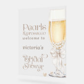 Parel- en Prosecco Bruidsborrel Welkom Bord (Hoek)